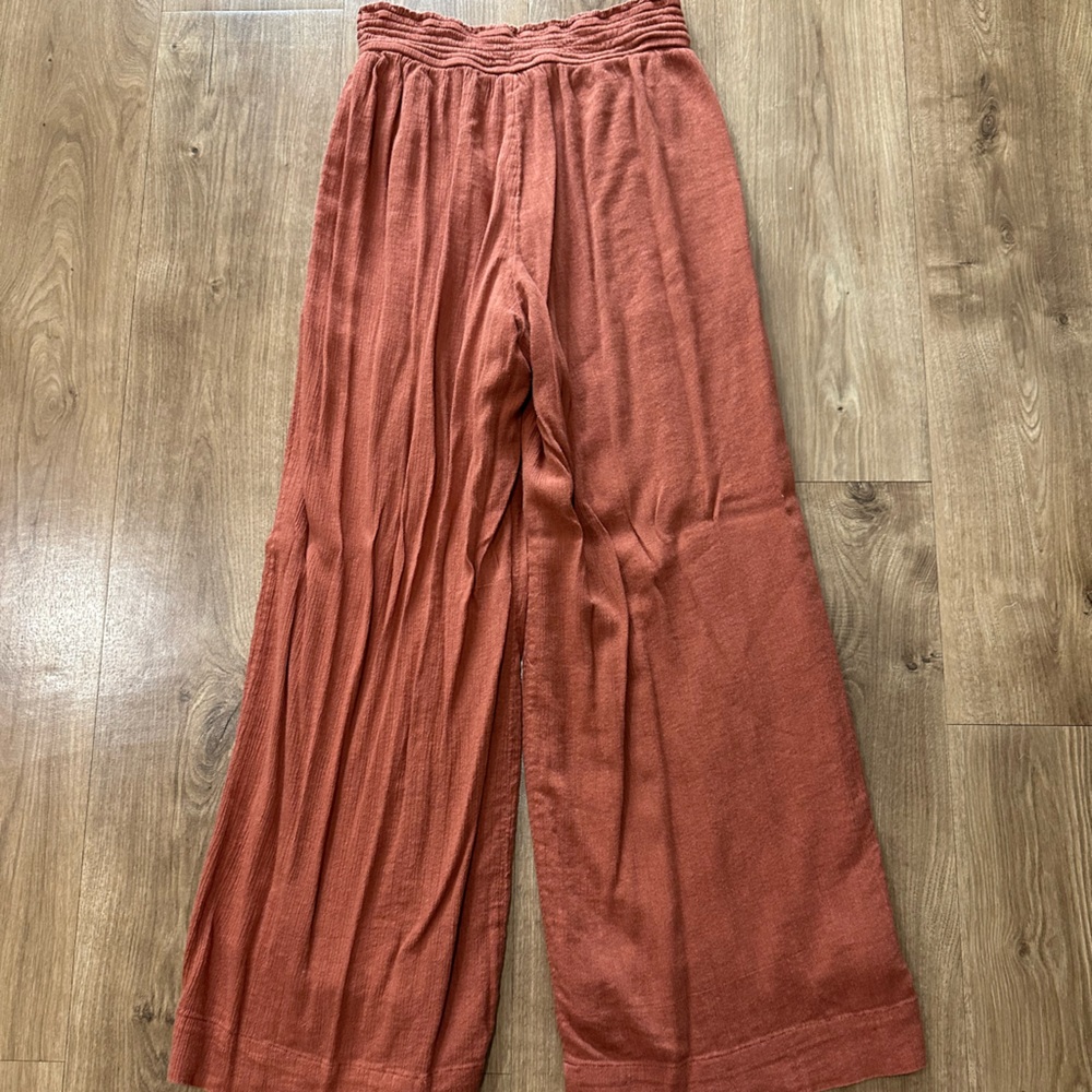 Rust Wide-Leg Pants
